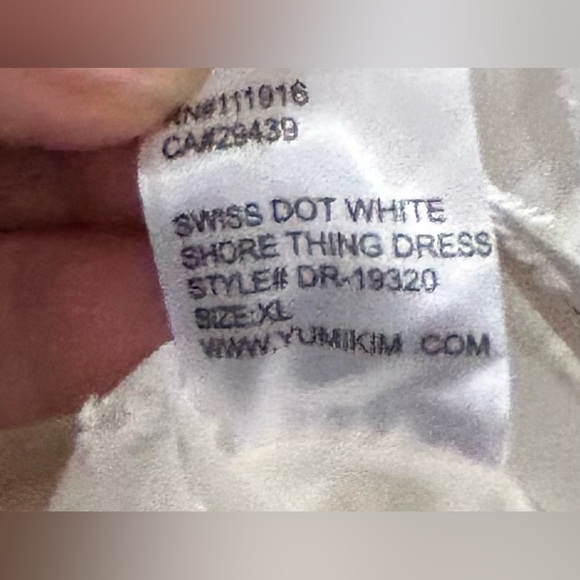 Yumi Kim Shore Thing Swiss Dot White Dress XL Boho Bridal Cottagecore Shower - Picture 7 of 8